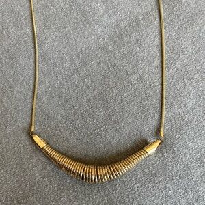 Gold Minimalist Crescent Statement Necklace